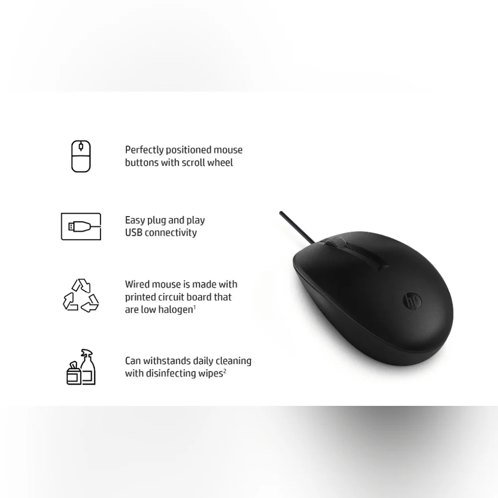 HP 125 Computer Mouse NEW NWT Ipad Laptop Mouse Hp125 With USB